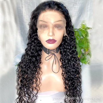 virgin 100% hd 360 curly human baby hair 150 density pre plucked brazilian full lace wig